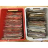 Two boxes of single records and EP's (approx 180 plus) including Man on the Moon (Apollo 11 Soundtra