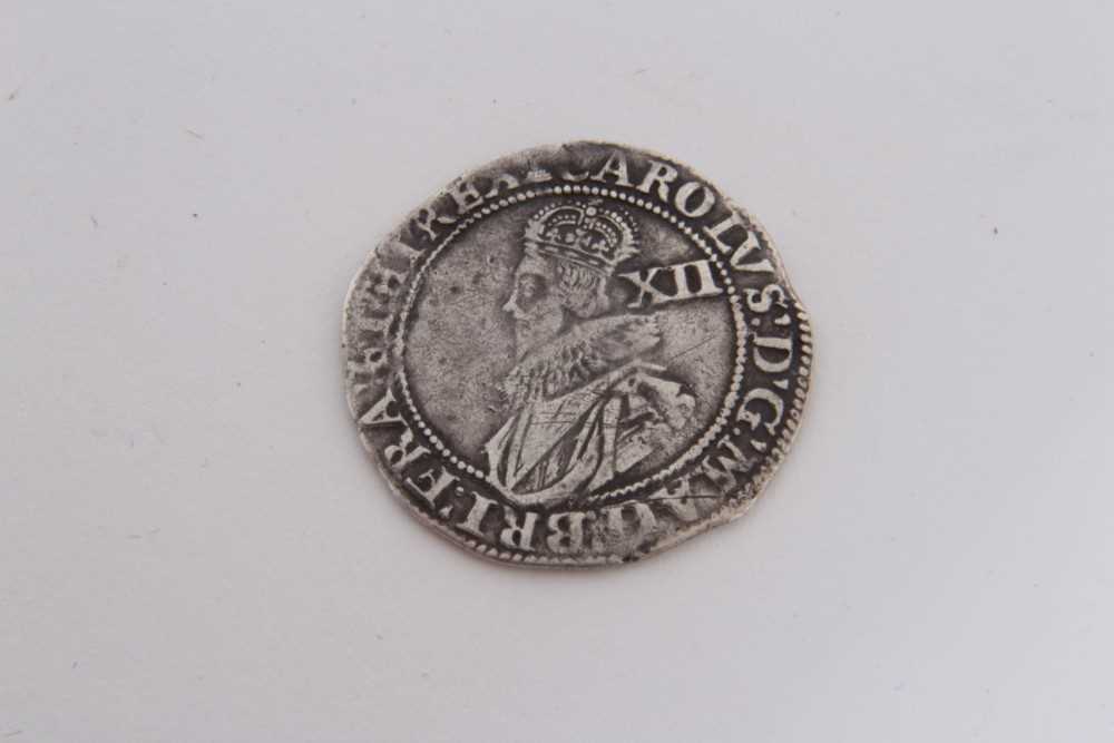 G.B. Charles I Silver Shilling Mint Mark - Cross Calvary circa 1625-1626 GF-AVF (Ref: Spink2782) (1