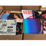 Large quantity of vinyl records in carrying cases and boxes consisting of LP's, 12 inch singles