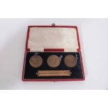G.B. - Set of AE Medallions 'The Three British Kings of 1936' George V, Edward VIII and George VI -