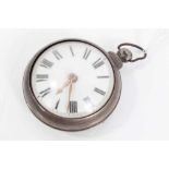 Victorian silver pair cased Colchester pocket watch