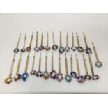 Quantity of antique lace bobbins mainly turned bone including 24 with male and female names, some al