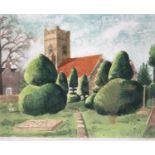 Penny Berry Paterson (1941-2021) colour print, Churchyard Path, Borley, signed and numbered 1/1, 38