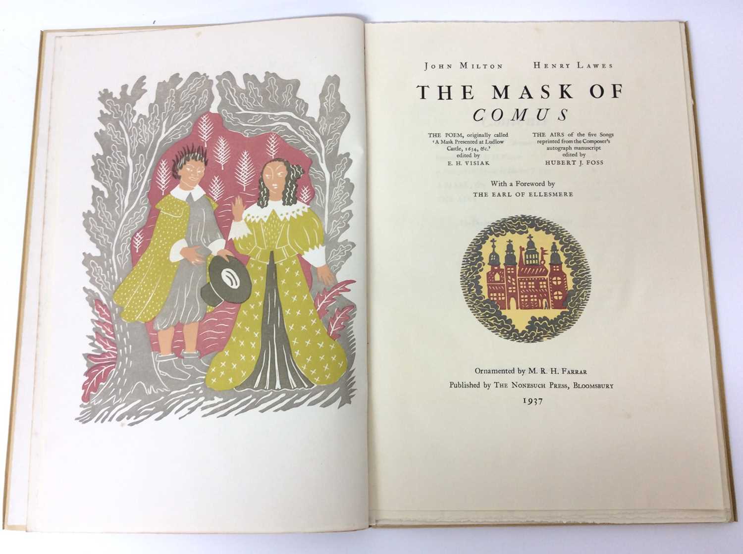 John Milton and Henry Lawes - The Mask of Comus, Nonesuch Press 1937 - Image 3 of 10