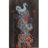 Joyce Pallot (1912-2004) gouache on paper, totem, signed, 51 x 38cm