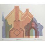 Penny Berry Paterson (1941-2021) colour print, Gable Ends, signed and numbered 11/16, image 29 x 37c