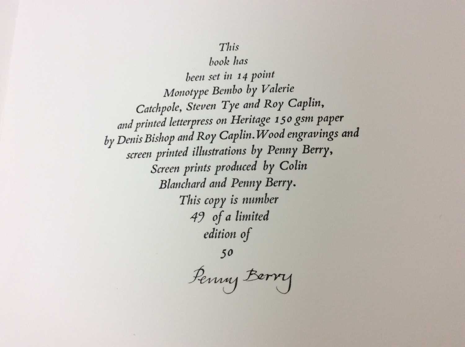 Penny Berry Paterson - Bricks, bullet press, numbered from and edition of 50, together with A Tho - Image 6 of 9