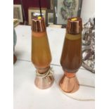 Pair of 1970s lava lamps