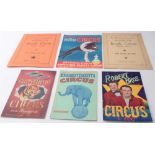 Circus Programmes - circa 1960s Sir Robert Fossett's x 4, Robert Bros. and Chipperfields