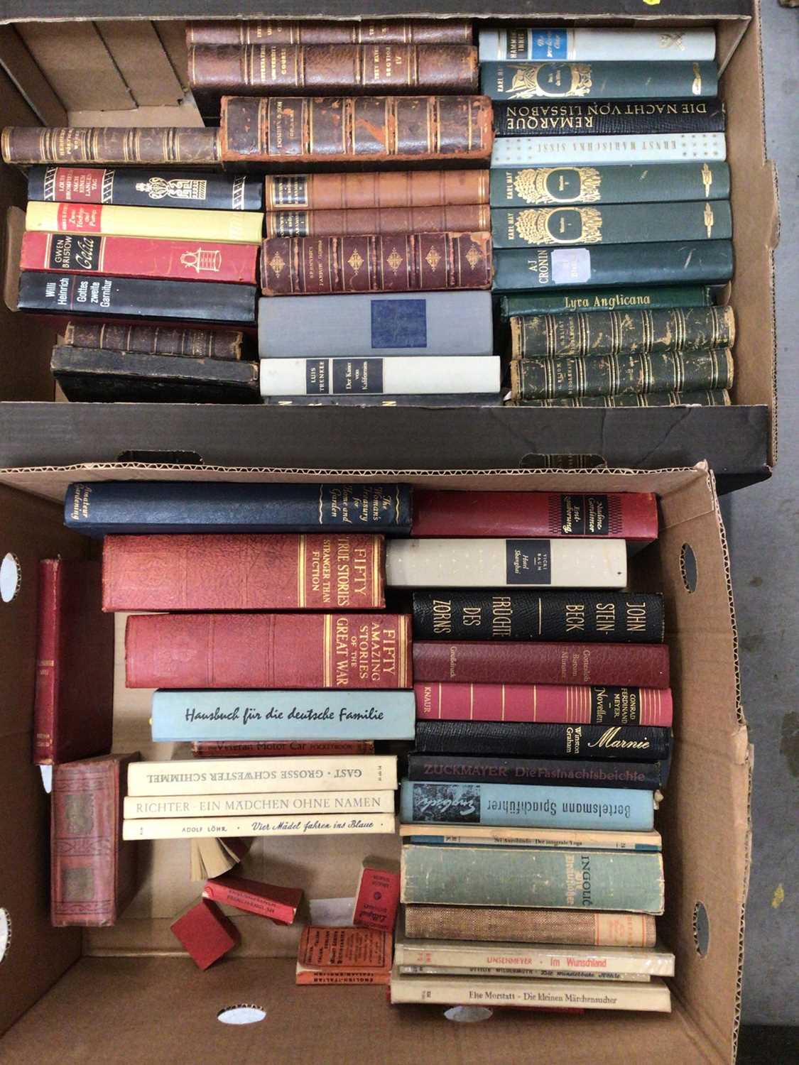 Two boxes of books, mostly early to mid 20th century German