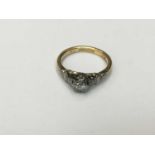 1930s diamond single stone ring with a brilliant cut diamond diamond estimated to weigh approximatel