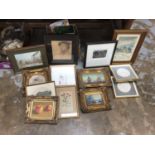 Quantity of pictures, prints and Jasper type plaques