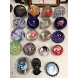 Collection of glass paperweights