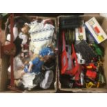 Group of toys cars and dolls