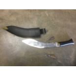 Old Gurkha Kukri in leather sheath