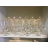 Large set of good quality monogrammed glasses