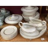 Royal Doulton Fairfax dinner ware with two tureens, two sauce boats, serving platters, dinner and te