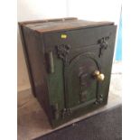 Victorian green painted Strong Holdfast Safe