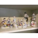 Collection of Continental porcelain figures