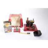 Mamod steam engine and polishing machine in box