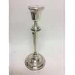 Silver candlestick by Walker & Hall, Birmingham 1918