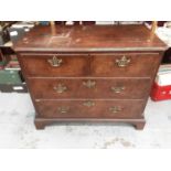 18th century large walnut chest