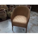 Lloyd loom chair and linen box