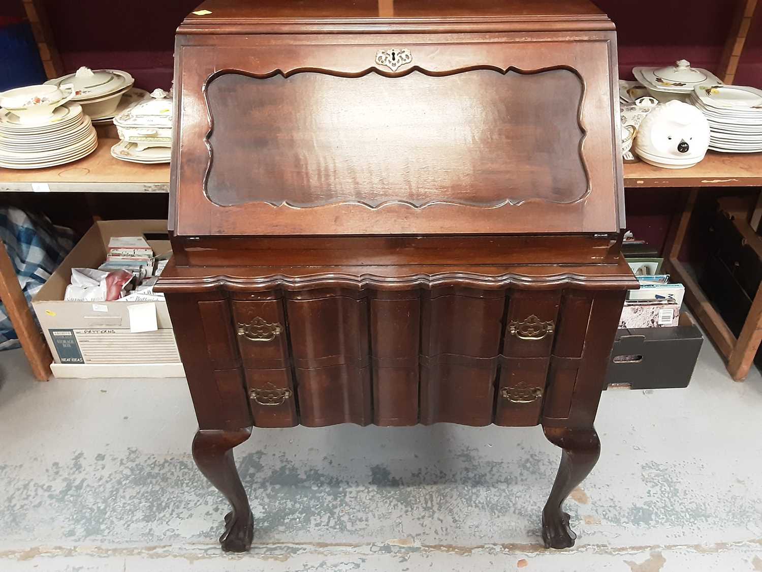 South African bureau and matching chest of drawers