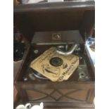 HMV Gramaphone in oak case