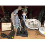 Group of Heredities limited edition figures together with a Royal Doulton figure of Princess Diana,