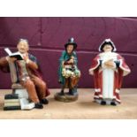 Royal Doulton The Professor HN2281, The Mask Seller HN2103, The Mayor HN2768, Simone HN2378, Samanth