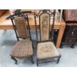 Four antique chairs