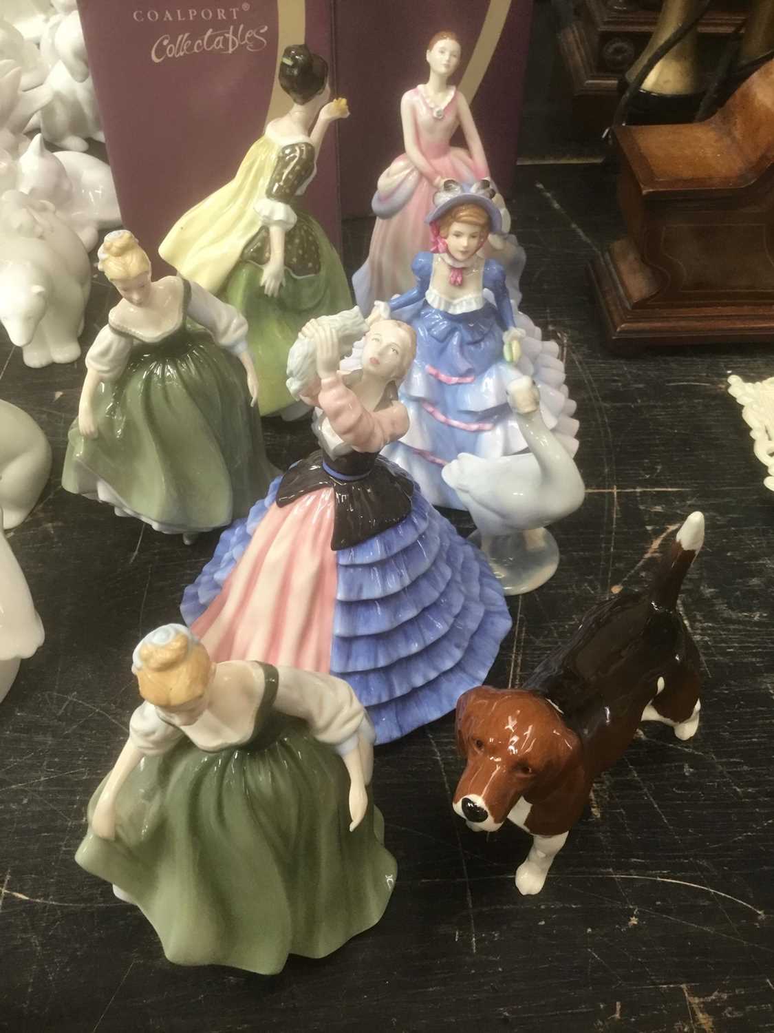 Collection of Coalport figurines and others