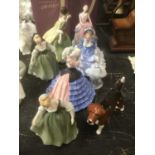 Collection of Coalport figurines and others