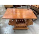Stained wooden carved trolley