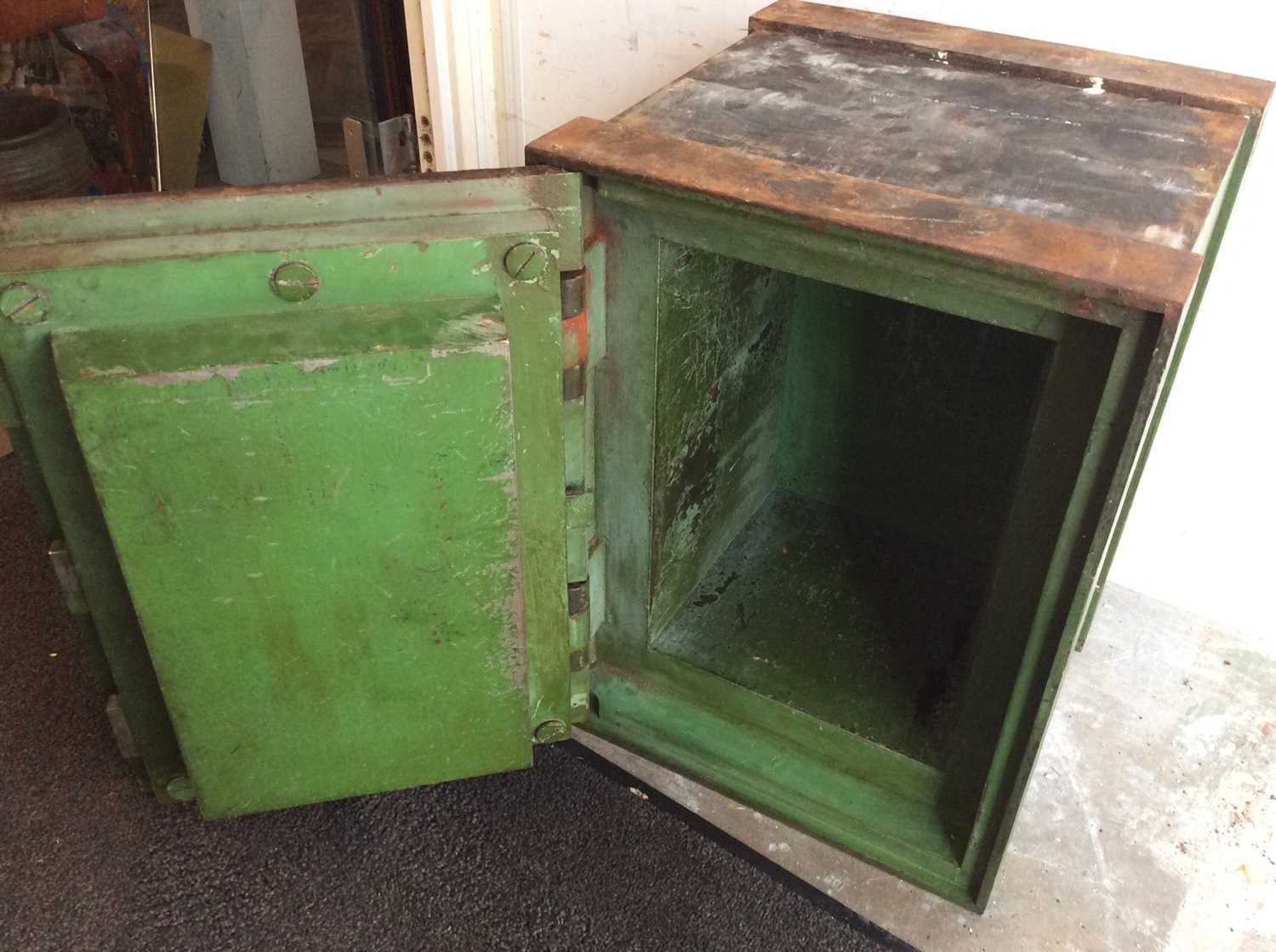 Victorian green painted Strong Holdfast Safe - Image 2 of 2