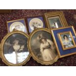 Six prints, most in gilt frames