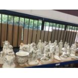 Large collection of 19th century Parian porcelain figures to include animals and figures