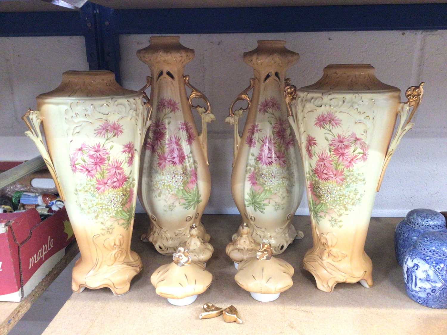 Pair of Royal Weittina vases