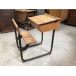 Old child's school desk H81, W56, D80cm