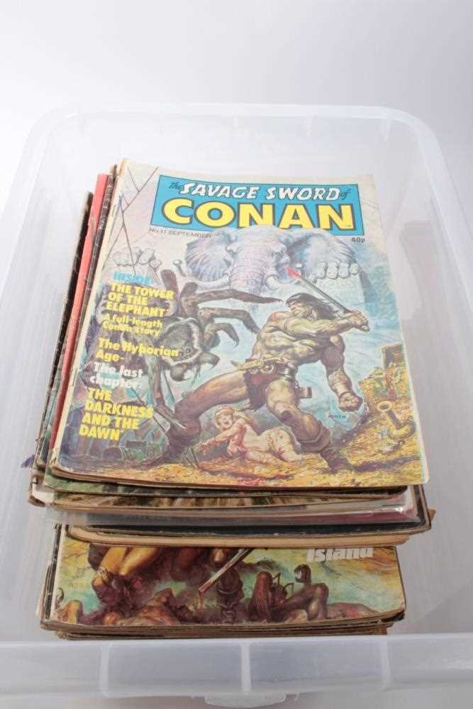 Collection of The Savage Sword of Conan The Barbarian comics (1970s -1980s), approximately 86 togeth