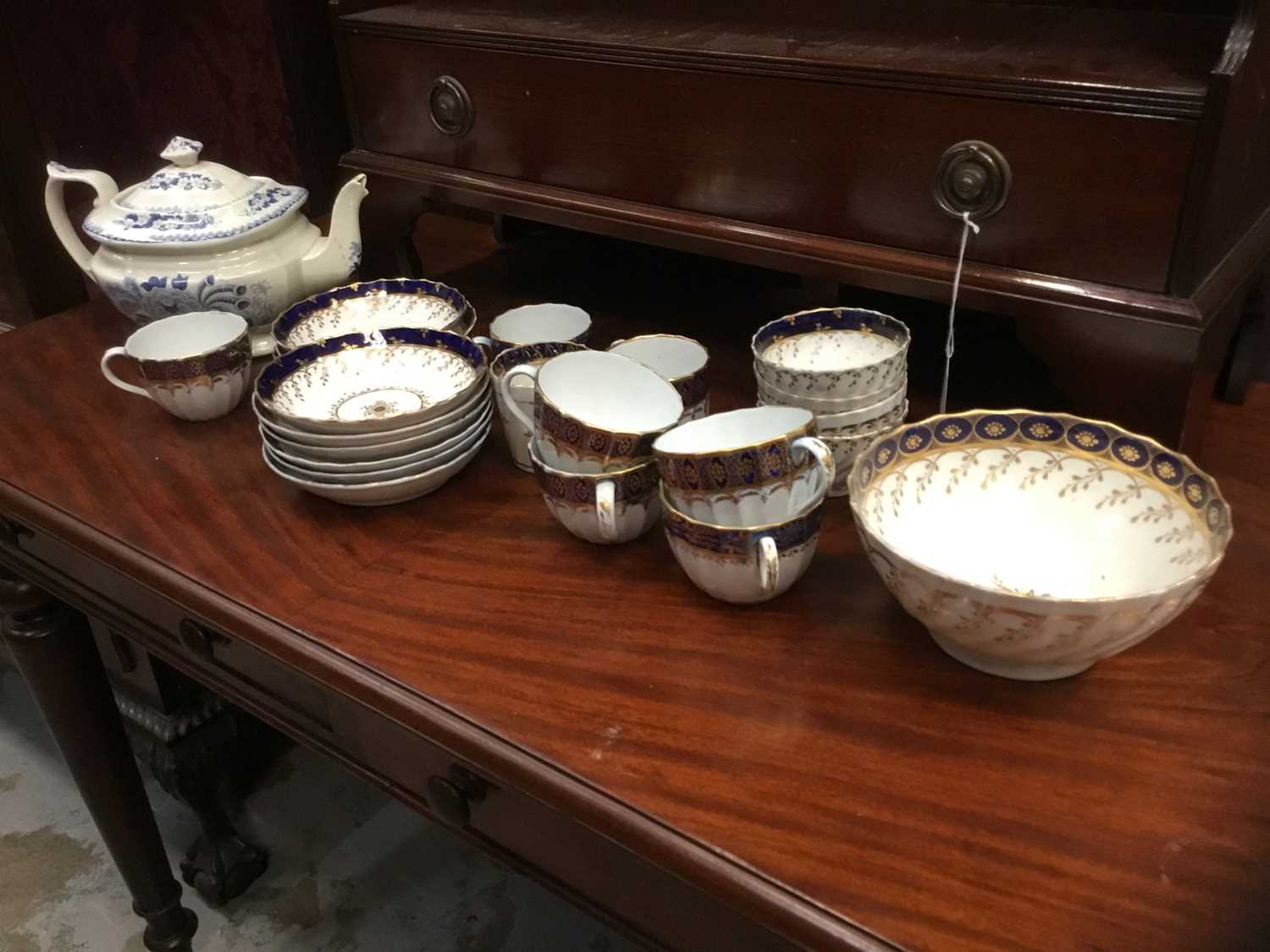 Collection of late 18th / early 19th century Worcester porcelain teawares