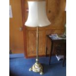 Victorian brass standard lamp