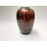 Studio pottery vase with crackle glaze, 28.5cm high