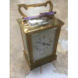 Brass carriage clock by Garrard & Co