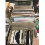 Collection of LP records and singles, mostly 70s