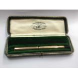 Early 20th century 9ct gold Waterman's fountain pen with a 9ct gold mounted body, hallmarked London