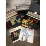 Three vintage cases of LP records including Paul McCartney, Deacon Blue, Howard Jones, Jets, Culture