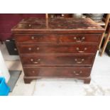 Fine quality George II/III mahogany chest with later top