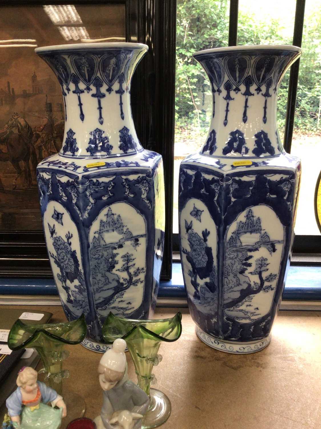 Pair of Chinese blue and white vases of good colour and design